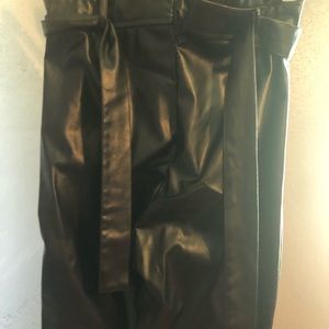 Black faux leather pants. Shein XS